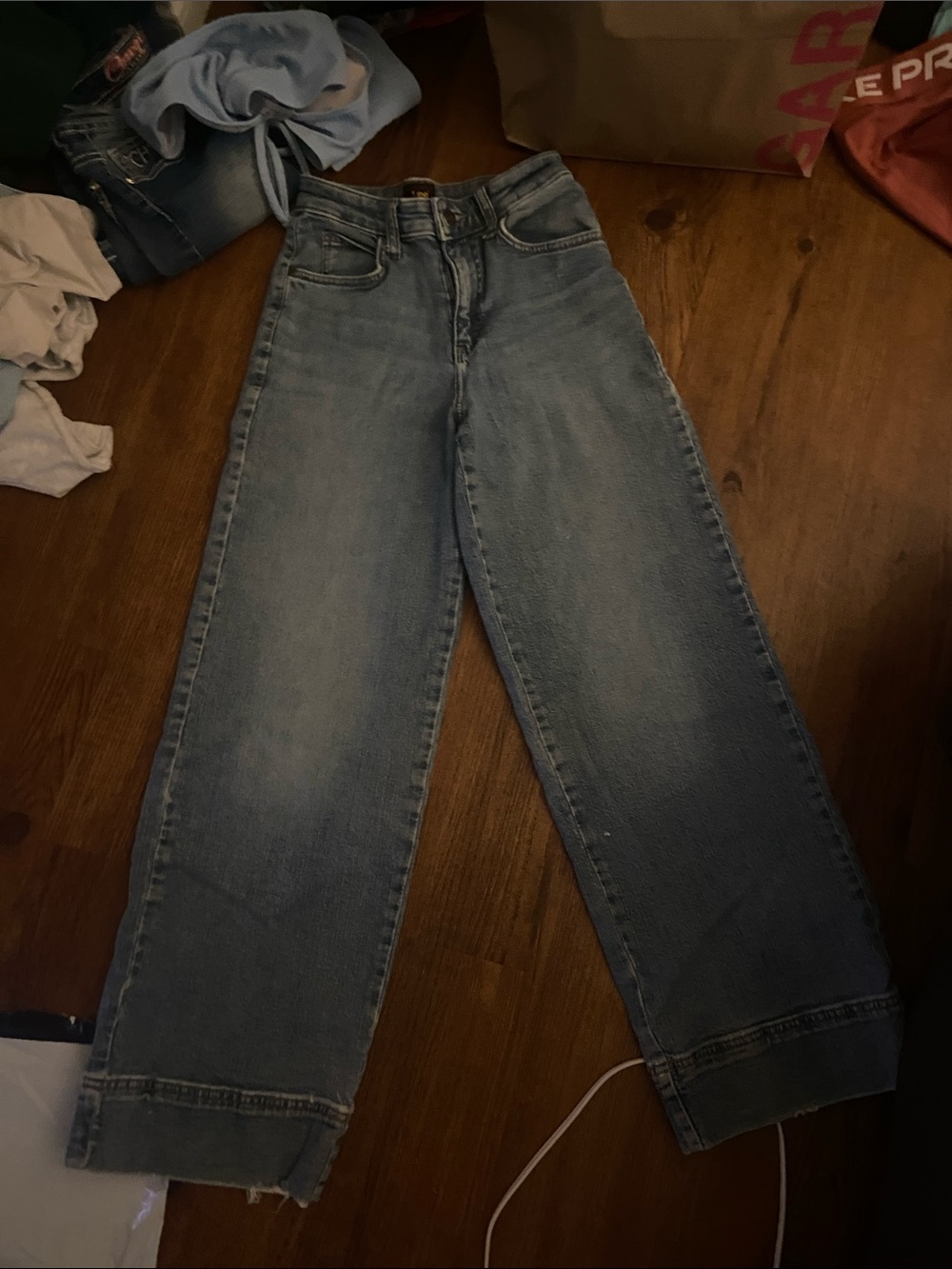 Lee Light Blue Wide-Leg Jeans - High Rise Flare